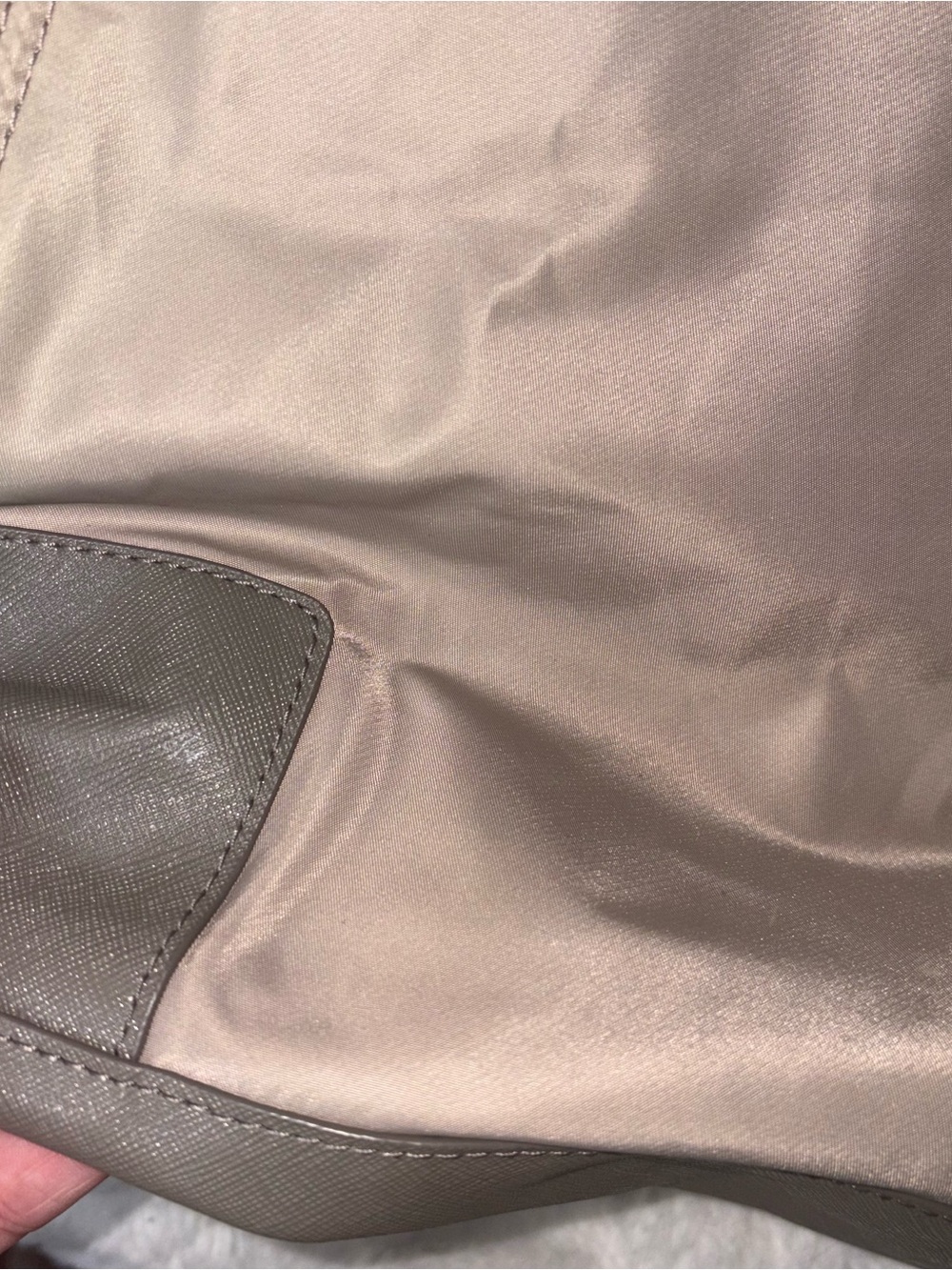 Tory Burch Nylon Tore Large Gray/Taupe color - Picture 5 of 9